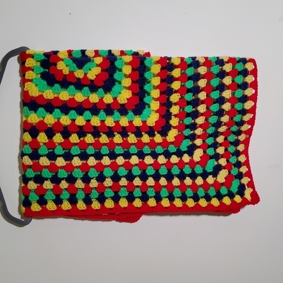 Granny Square Hand Made Lap Cover 36" x 36" square - Picture 3 of 3